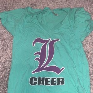 CHEER TEAL V NECK